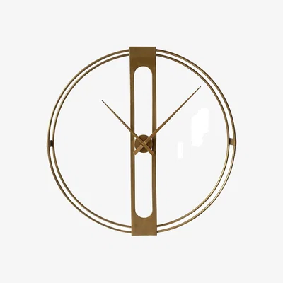 La Redoute 107cm Gold Finish Metal Wall Clock
