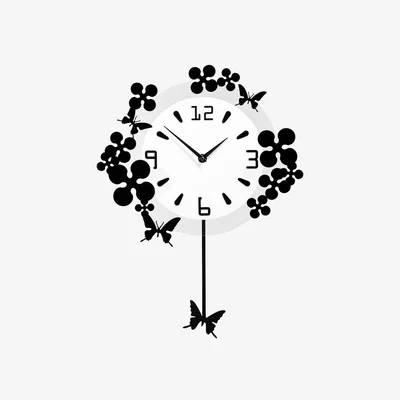 La Redoute 40cm Black and White Acrylic Pendulum Wall Clock