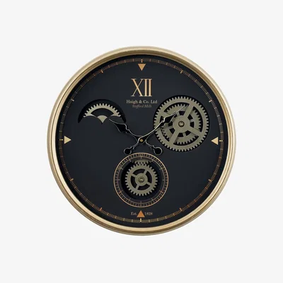 La Redoute 50cm Metal Cogs Wall Clock