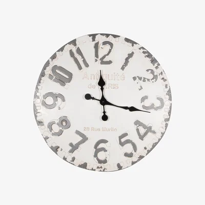 La Redoute 51cm Antique White and Grey Wall Clock