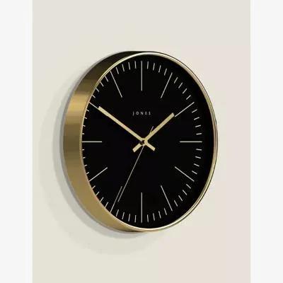 Marks & Spencer Jones Clocks Penny Wall Clock - Polished Brass, Polished Brass,Chrome