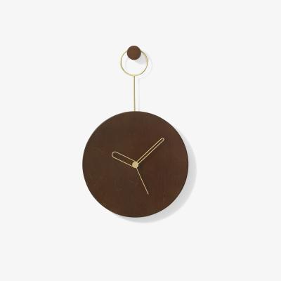 Made.com Rhion Feature Wall Hanging Clock, Dark Wood
