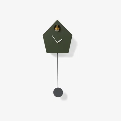Made.com Lark Cuckoo & Pendulum Clock, Green