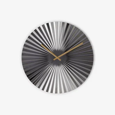 Made.com Bushwick Large Statement Fan Wall Clock 50cm, Gunmetal