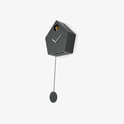 Made.com Lark Cuckoo & Pendulum Wall Clock, Charcoal Grey