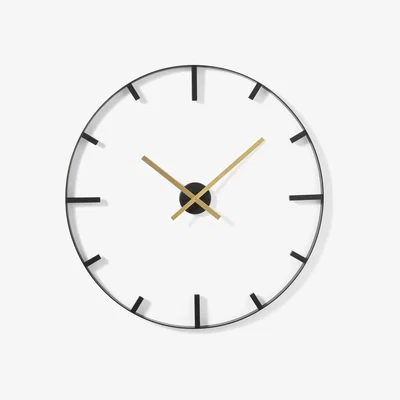 Made.com Felman Statement Oversized Floating Clock, Matt Black & Brass