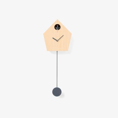 Made.com Lark Cuckoo & Pendulum Clock, Natural & Charcoal