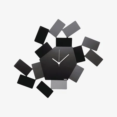 Made in Design La Stanza dello Scirocco Wall clock - W 46 x H 33,5 cm by Alessi Black
