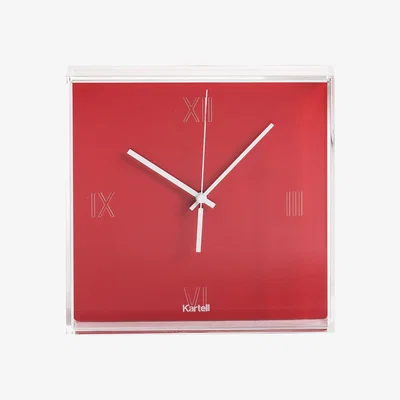 Made in Design Tic & Tac Wall clock by Kartell Red/Orange