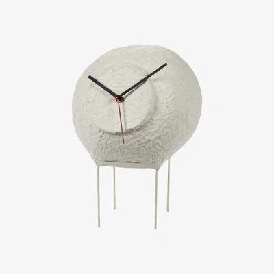 Made in Design Pilotis Desk clock - / Papier-mâché - H 28 cm by Serax White