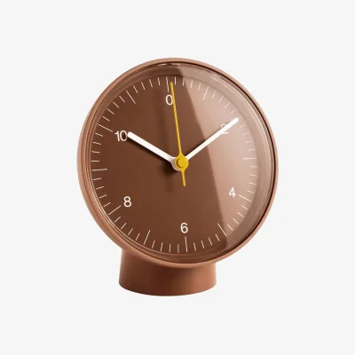 Made in Design Desk clock plastic material brown / Jasper Morrison - Recycled - Hay