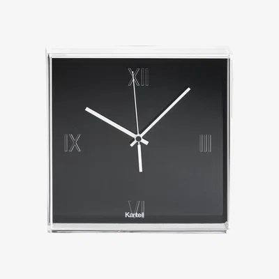 Made in Design Tic & Tac Wall clock by Kartell Black