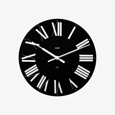 Made in Design Firenze Wall clock by Alessi Black