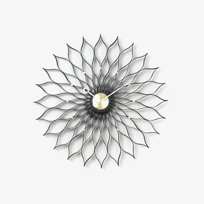 Made in Design Sunflower Clock Clock - / By George Nelson, 1948-1960 / Ø 75 cm by Vitra Black