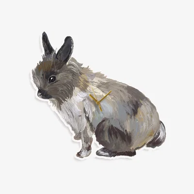 Made in Design Lapin Wall clock by Domestic Grey