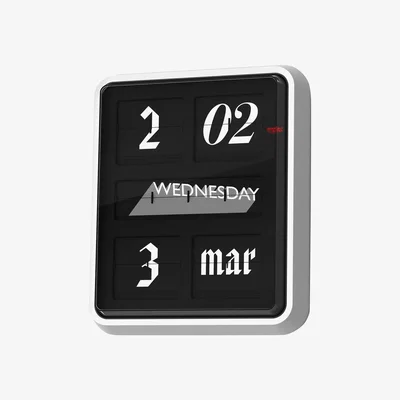 Made in Design Font Clock Wall clock - Calendar by Established & Sons Black