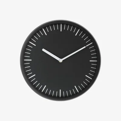 Made in Design Day Wall clock - / Steel - Ø 28 cm by Normann Copenhagen Black