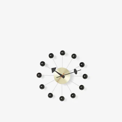Made in Design Ball Clock Wall clock - / By George Nelson, 1948-1960 / Ø 33 cm by Vitra Black