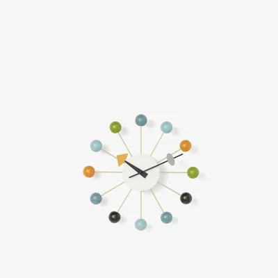 Made in Design Ball Clock Wall clock - / By George Nelson, 1948-1960 / Ø 33 cm by Vitra Multicoloured