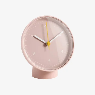 Made in Design Desk clock plastic material pink / Jasper Morrison - Recycled - Hay