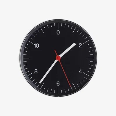 Made in Design Wall clock plastic material black by Jasper Morrison / Ø 26.5 cm - Hay