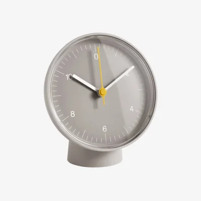 Made in Design Desk clock plastic material grey / Jasper Morrison - Recycled - Hay