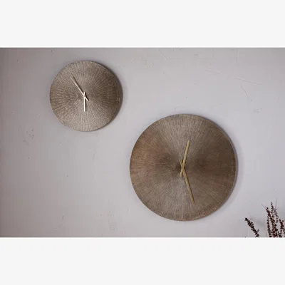 Nkuku nkuku Zuwena Etched Wall Clock | Decorative Accessories | Antique Brass | Large