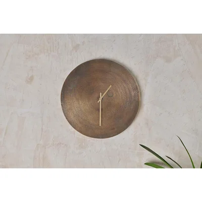 Nkuku Nkuku Okota Wall Hung Clock | Decorative Accessories | Gold | 3 x 38 cm (Diameter)