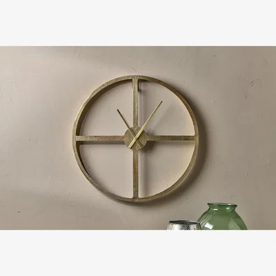 Nkuku Nkuku Yamal Clock | Mirrors Wall Art & Clocks | Antique Brass