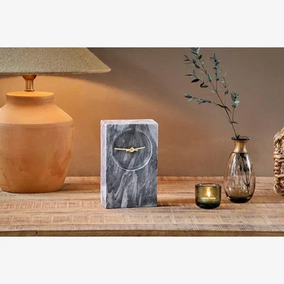 Nkuku Nkuku Nelua Marble Clock | Mirrors Wall Art & Clocks | Grey
