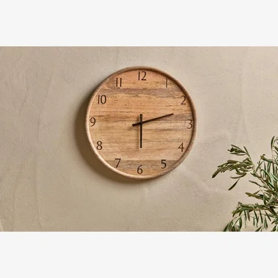 Nkuku nkuku Som Mango Wood Clock | Mirrors Wall Art & Clocks | Natural