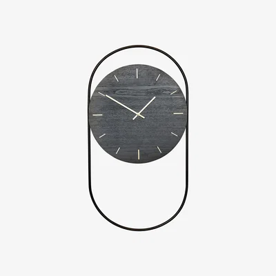 Nordic Nest Andersen Furniture A-Wall wall clock 41x76 cm Black-brass
