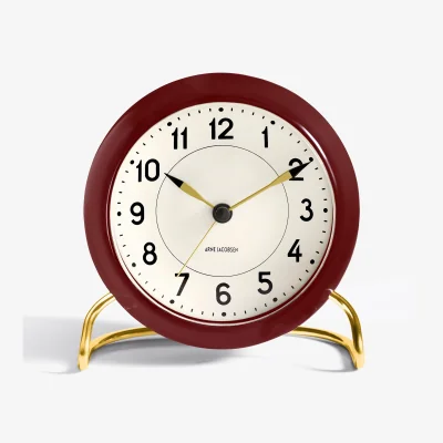 Nordic Nest AJ Station table clock burgundy burgundy