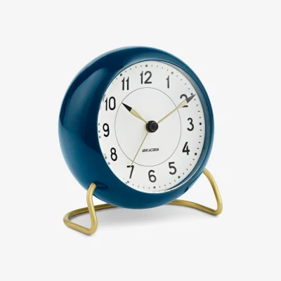 Nordic Nest AJ Station table clock petrol blue petrol blue