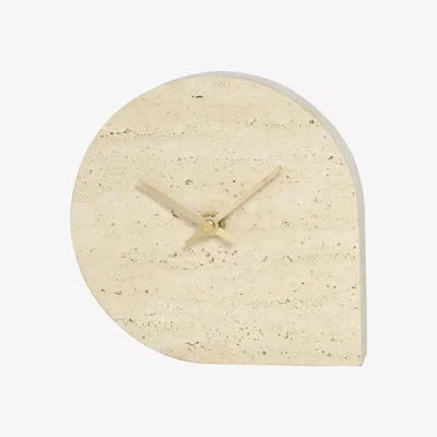 Nordic Nest AYTM STILLA clock 15.8x16 cm Travertine