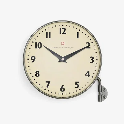 Nordic Nest Bengt Ek wall clock mounted on arm zinc