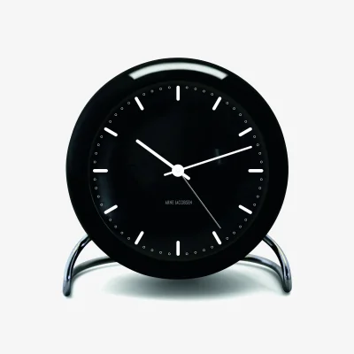 Nordic Nest AJ City Hall table clock black
