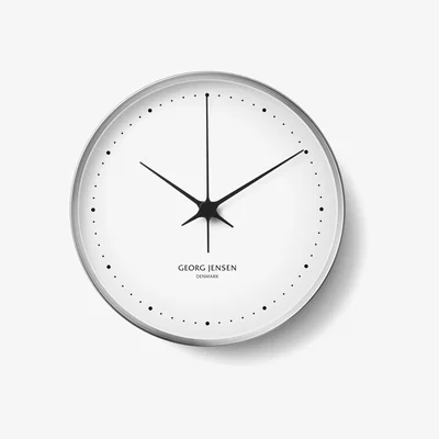 Nordic Nest Koppel wall clock white-stainless steel Ø 30 cm