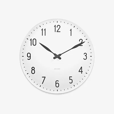 Nordic Nest Arne Jacobsen Clocks AJ Station Wall clock White ø48 cm