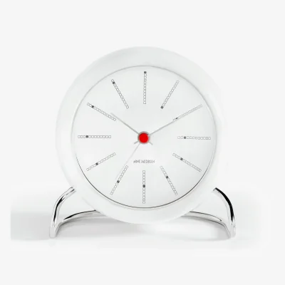 Nordic Nest AJ Bankers table clock white