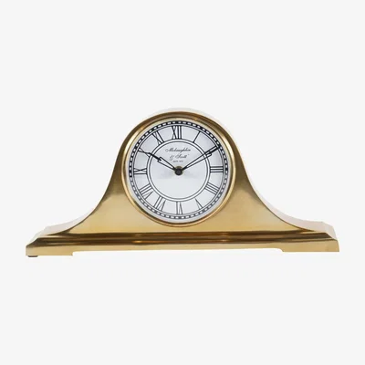 Olivia's Libra Urban Botanic Collection - Retro Carriage Mantel Clock in Brass Finish