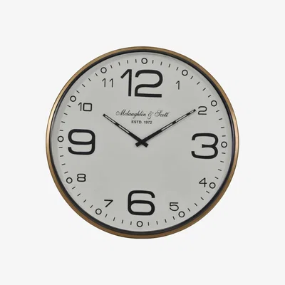 Olivia's Libra Risby Gold, Brass And Nickel Wall Clock