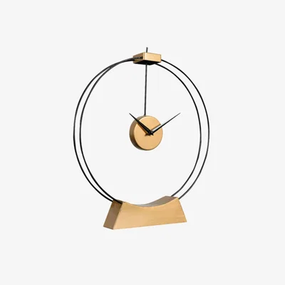 Olivia's Libra Tillington Skeleton Mantel Clock Black And Gold