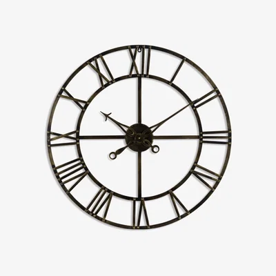 Olivia's Hill Interiors Small Antique Brass Skeleton Clock