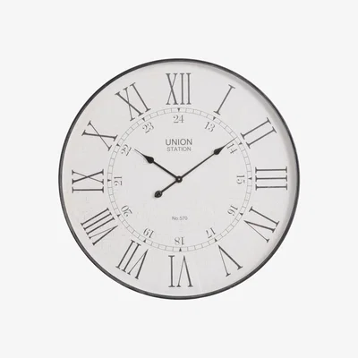 Olivia's Libra Antique Wall Clock Grey