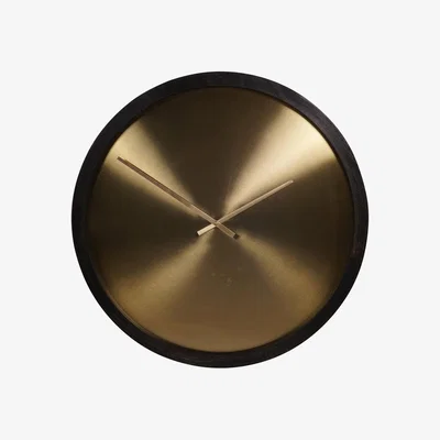 Olivia's Libra Interiors Iron Dial Wall Clock with Wooden Frame Small