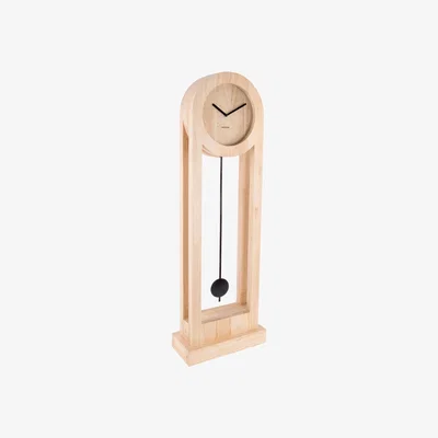Olivia's Karlsson Lena Pendulum Wall Clock in Pine Wood