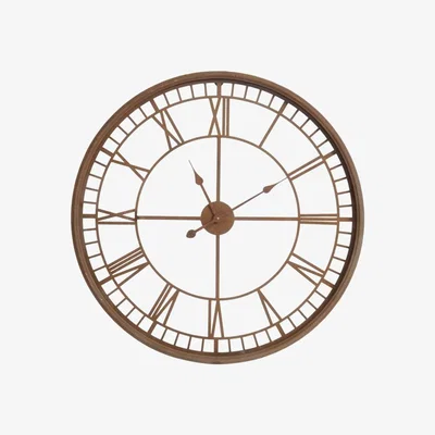 Olivia's Libra Antique Rust Skeleton Wall Clock | Outlet