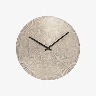 Olivia's Libra Starburst Aluminium Wall Clock Antique Silver