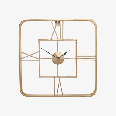 Olivia's Olivia's Metal Square Wall Clock in Gold